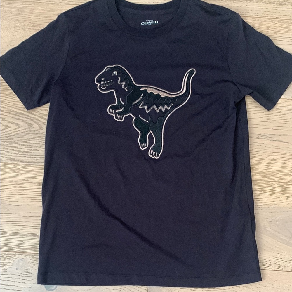 Coach Black Rexy Embroidered Tee